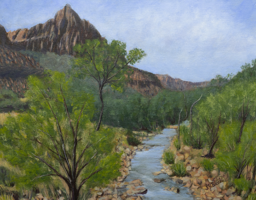 Zion National Park, utah, virgin river, original artwork, original artwork, landscape art, nature