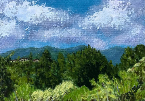 Escondido, California, mountains, original artwork, landscape art, nature