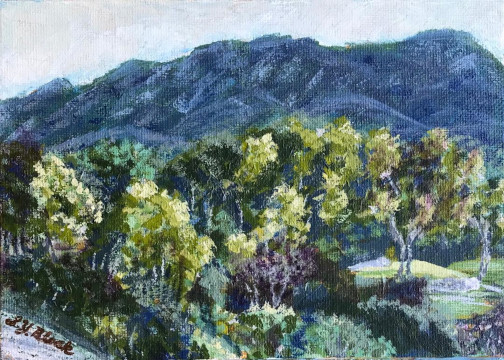 Escondido, California, mountains, original artwork, landscape art, nature